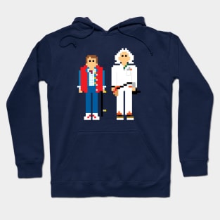 gotta get back in time 1980 pixelated characters Hoodie